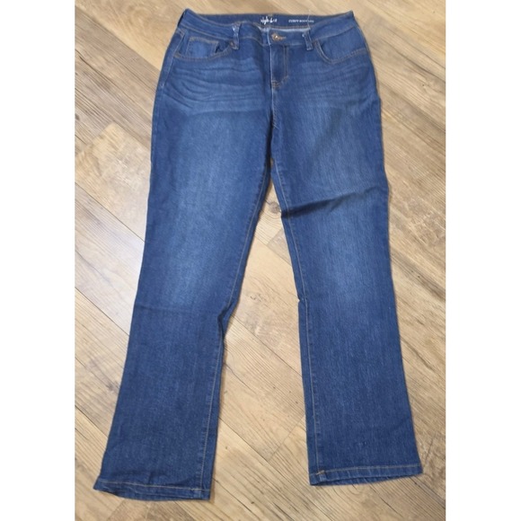 Style & Co Denim - Style & Co Jeans Womens 10P Curvy Fit Bootcut Marine Wash Blue Denim J47